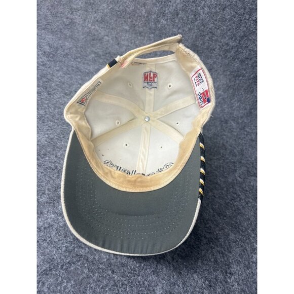 Vintage 90s NFL Pro Line Hat Adult Strap Back Pittsburg Steelers Football White - Picture 4 of 6